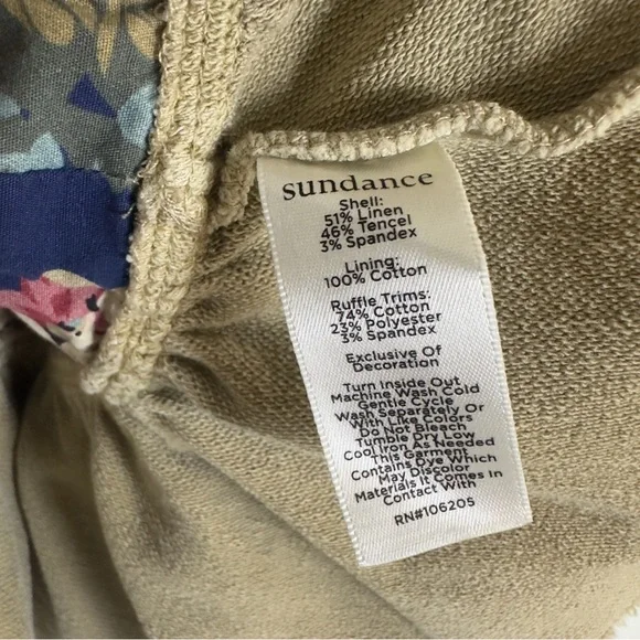 Sundance Beige Ruffle Hem button up Jacket - Picture 3 of 4